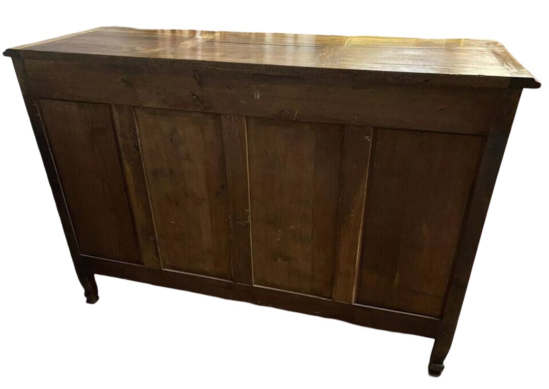 Buffet provençal de style louis XV en noyer / 160cm de long-photo-1