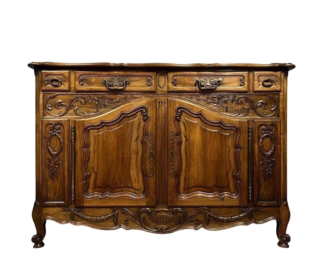 Buffet provençal de style louis XV en noyer / 160cm de long-photo-5