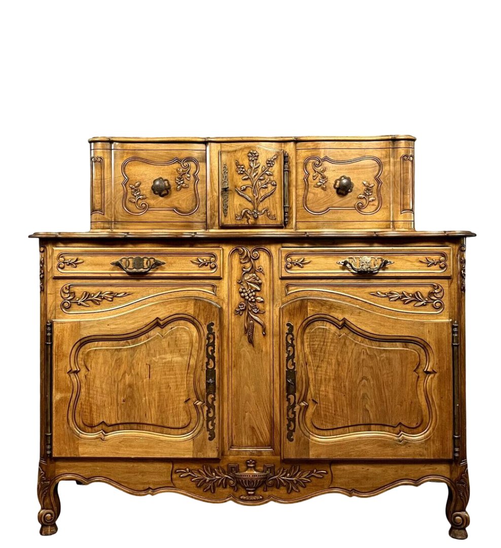 Provençal Louis XV Style Sliding Sideboard Stamped In Fruit Wood -photo-6