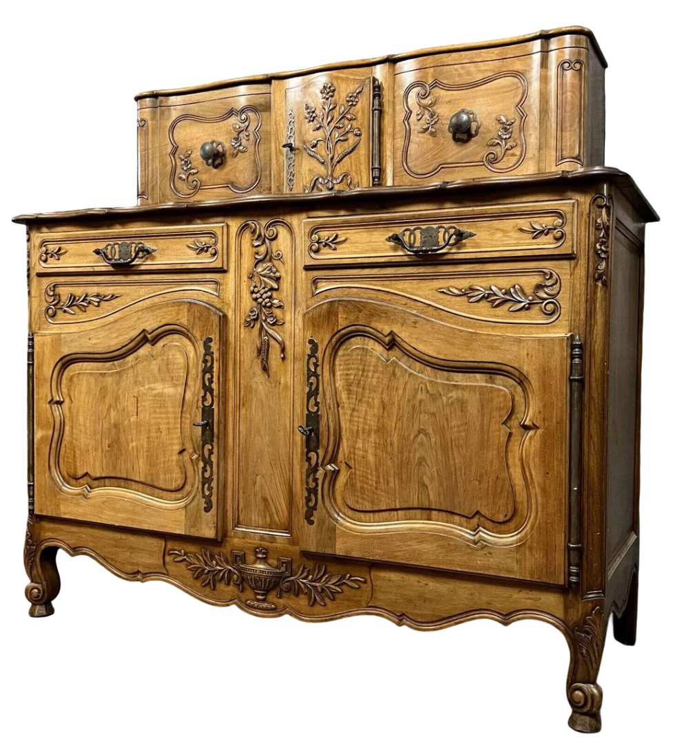 Provençal Louis XV Style Sliding Sideboard Stamped In Fruit Wood -photo-7