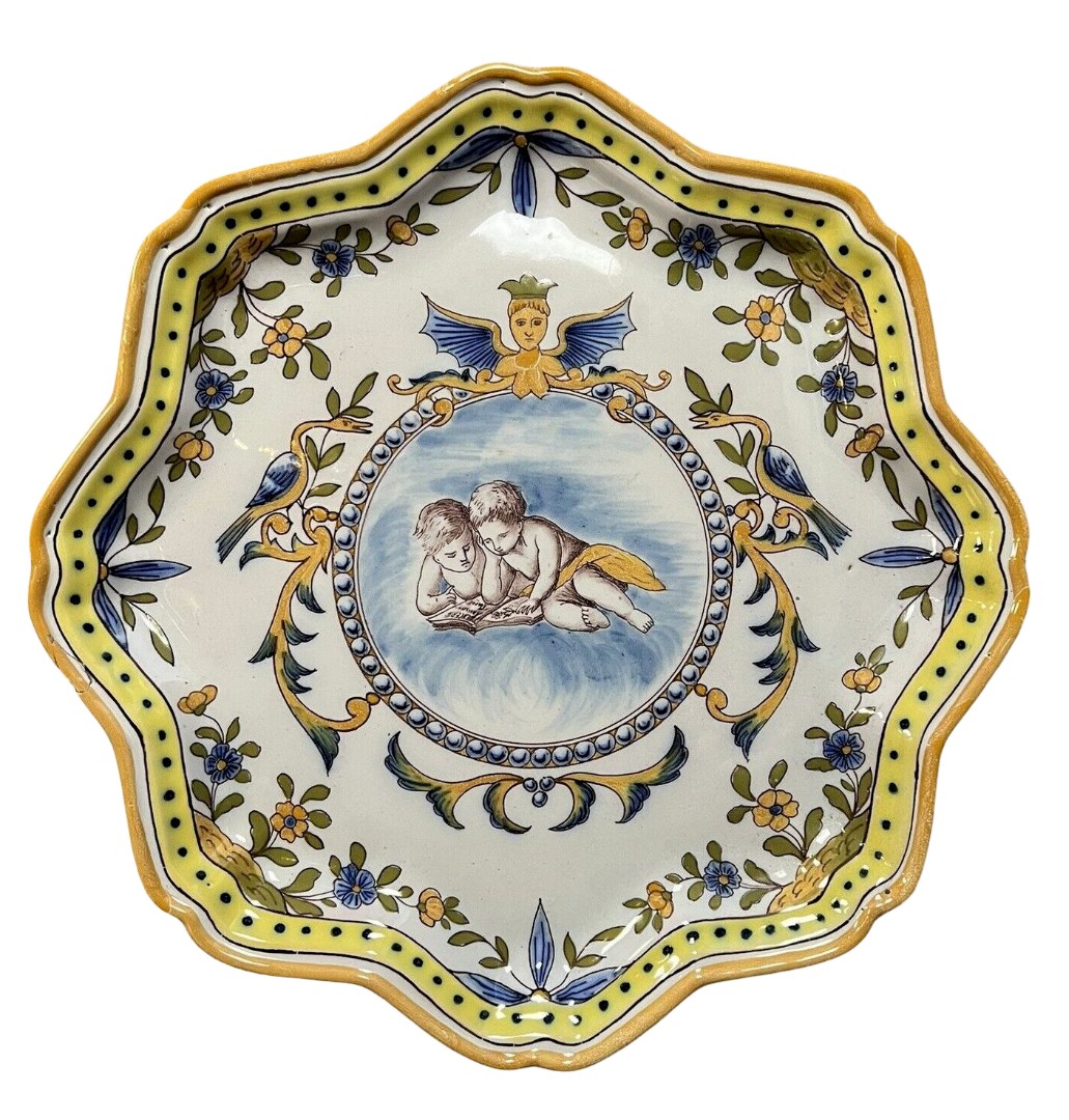 Large Polylobed Earthenware Dish From The Charolles Factory