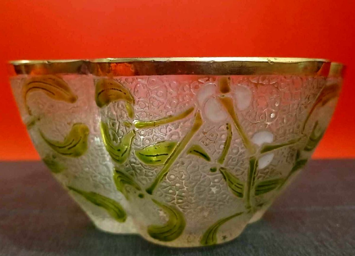 D'après Legras : coupe ou centre de table époque Art Nouveau-photo-4