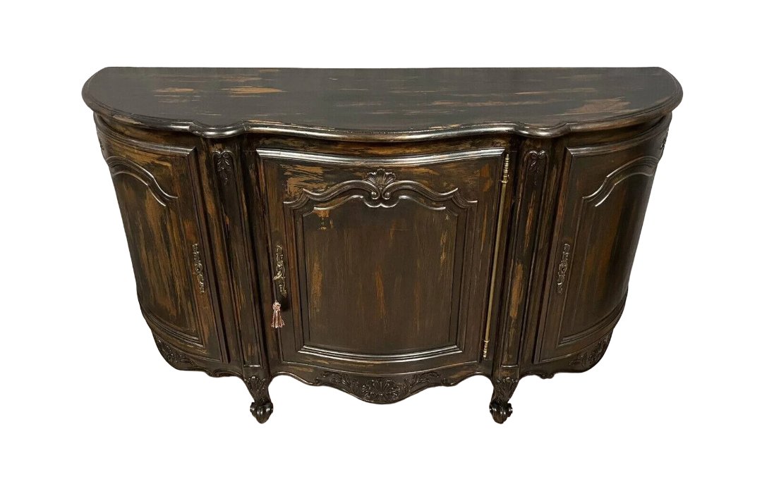 Louis XV Style Lacquered And Stained Wood Sideboard-photo-3