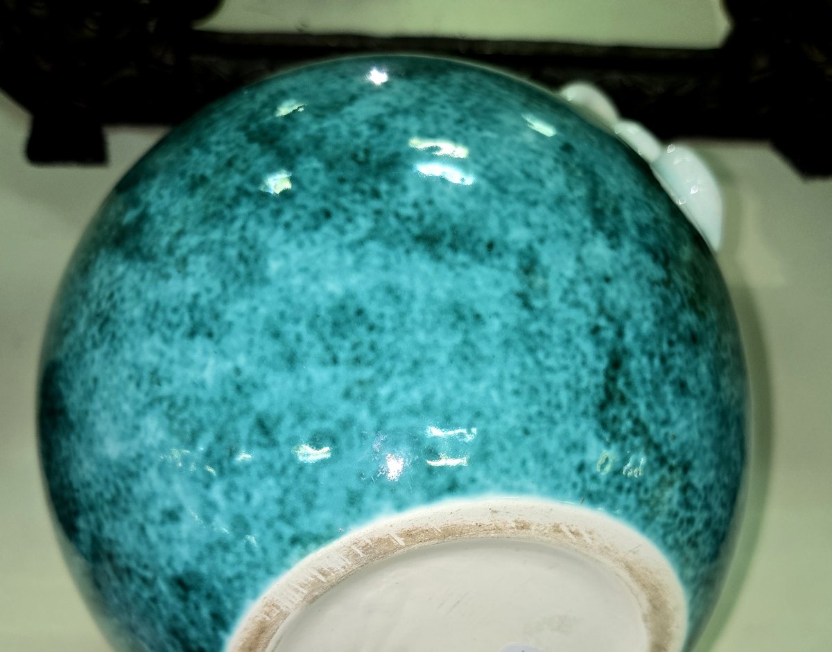 Art Deco Sainte Radegonde Ball Vase By Gustave Hach -photo-1