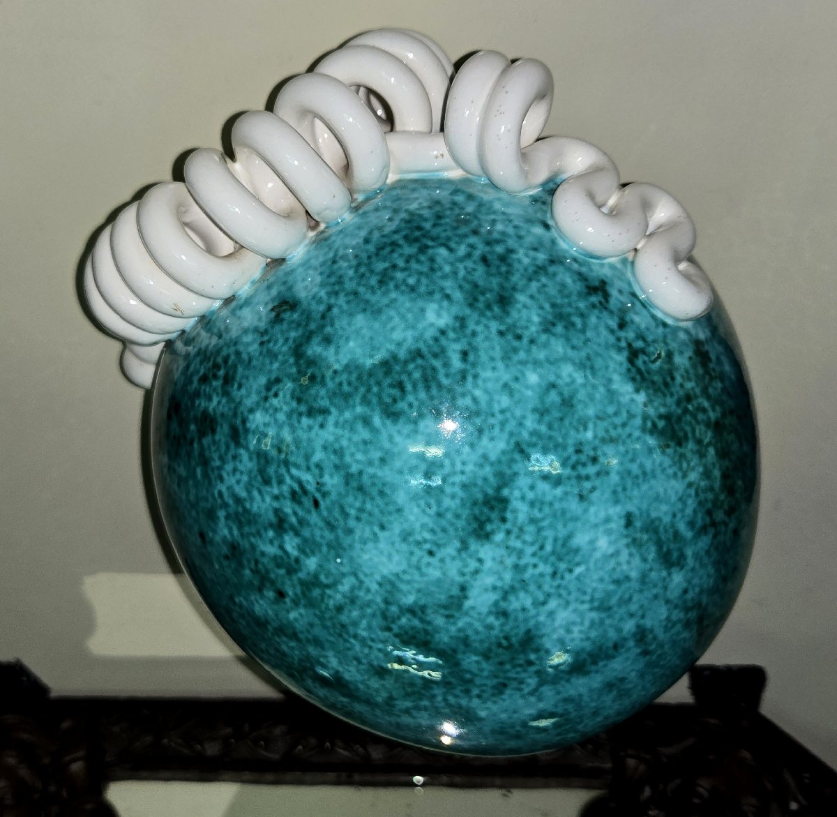 Art Deco Sainte Radegonde Ball Vase By Gustave Hach -photo-2