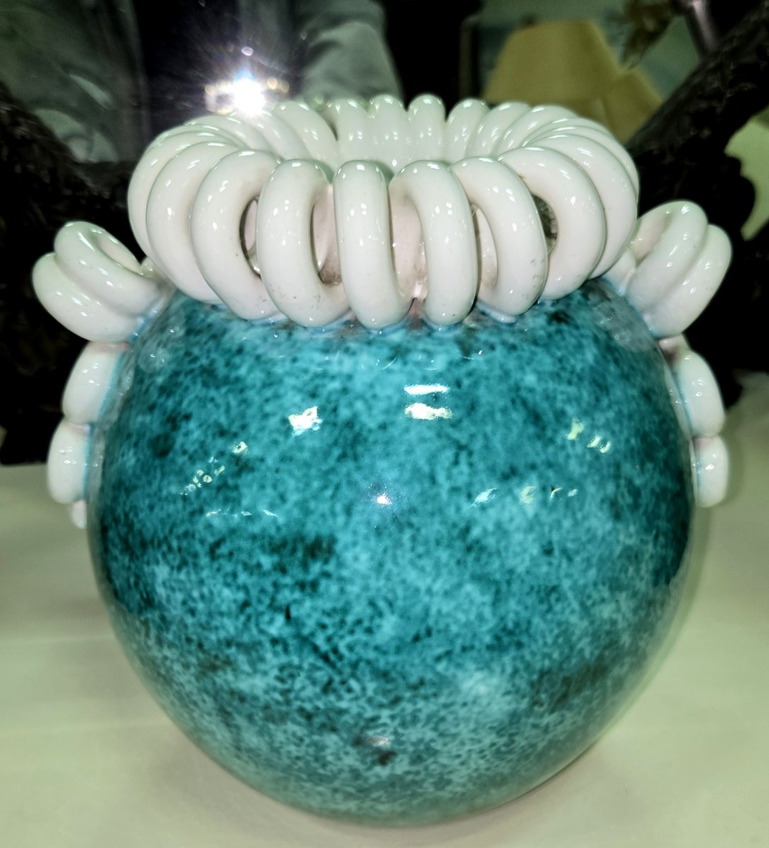 Art Deco Sainte Radegonde Ball Vase By Gustave Hach -photo-3