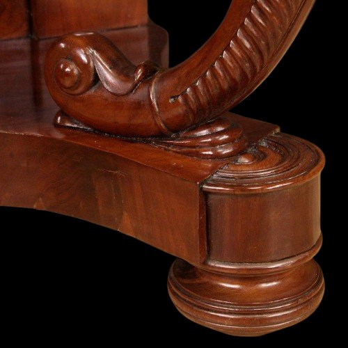 Empire Period Console Table With Swans In Mahogany Circa 1800-1820-photo-4