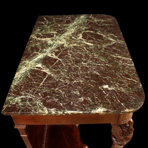 Empire Period Console Table With Swans In Mahogany Circa 1800-1820-photo-7