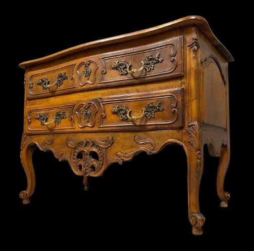 Commode sauteuse Provençale Arlésienne époque Louis XV en noyer époque XVIIIeme-photo-3