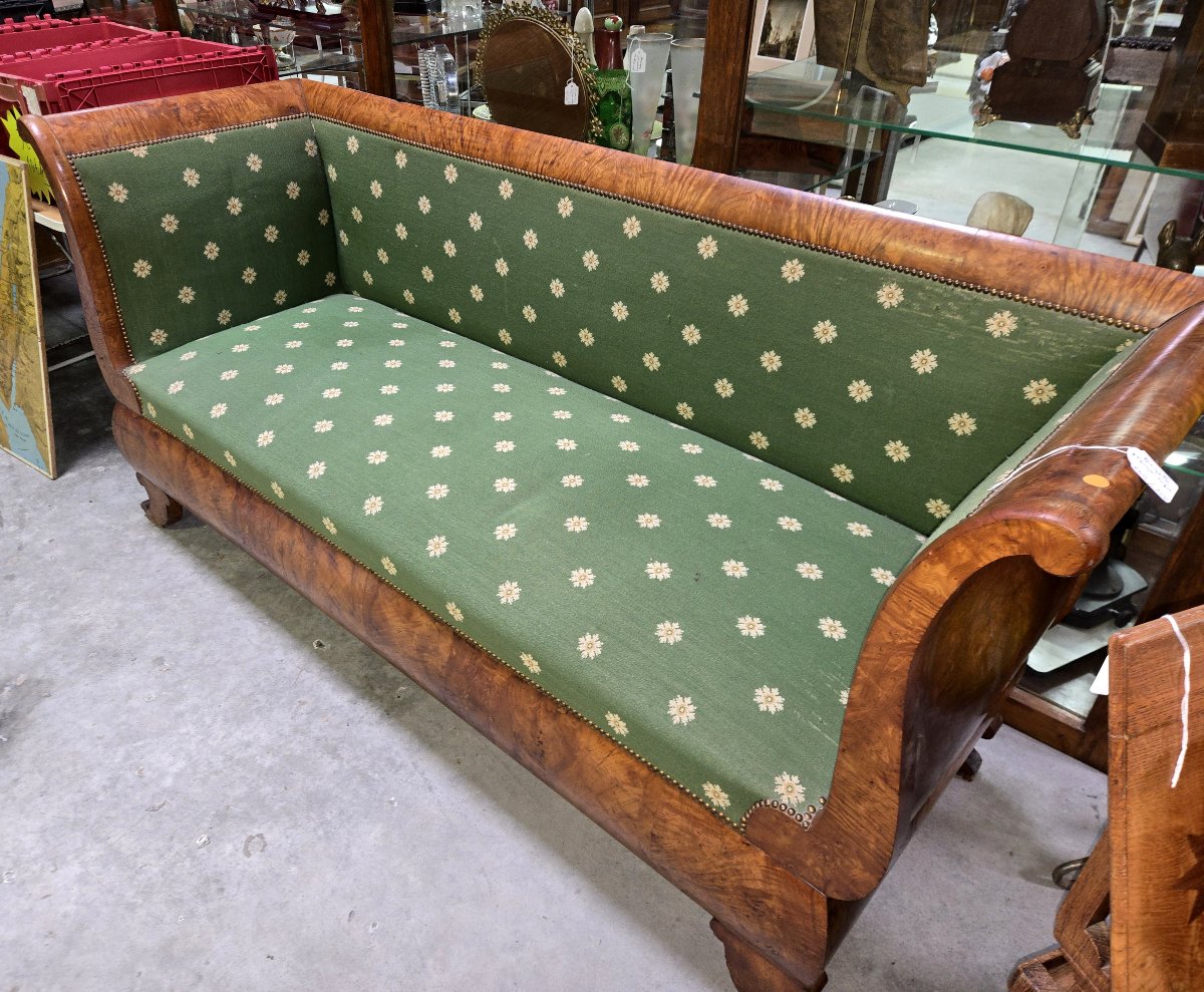 Empire Period Boat Bench In Elm-photo-5