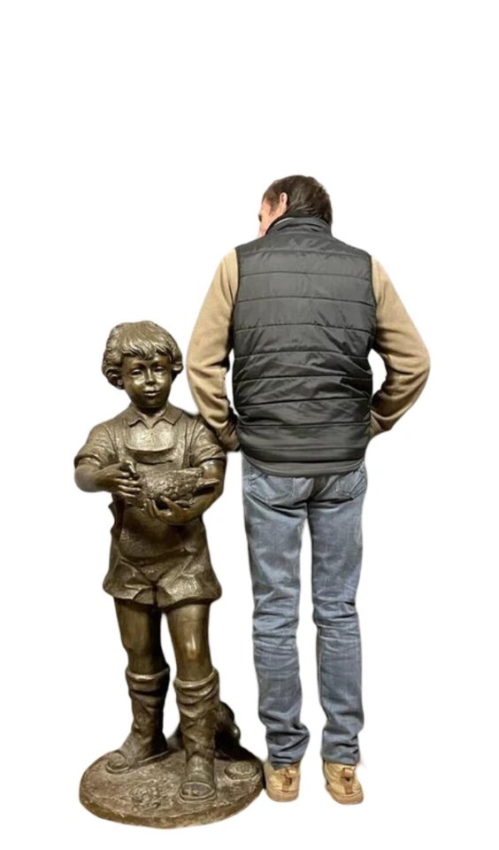 After David Bromley: 132cm High Bronze Sculpture-photo-1