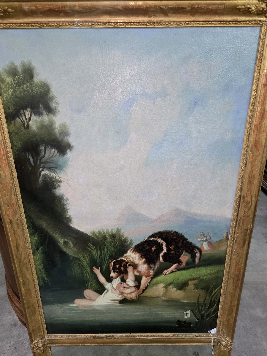 Large Trumeau Mirror From The Napoleon III Period-photo-4