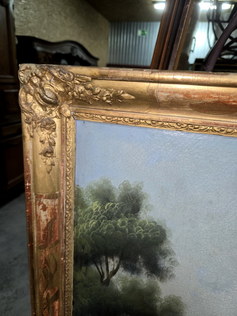 Large Trumeau Mirror From The Napoleon III Period-photo-5