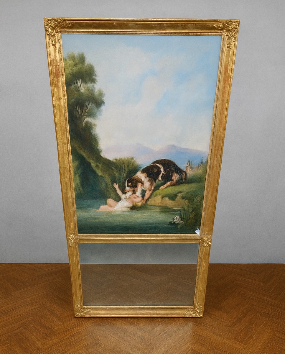 Large Trumeau Mirror From The Napoleon III Period