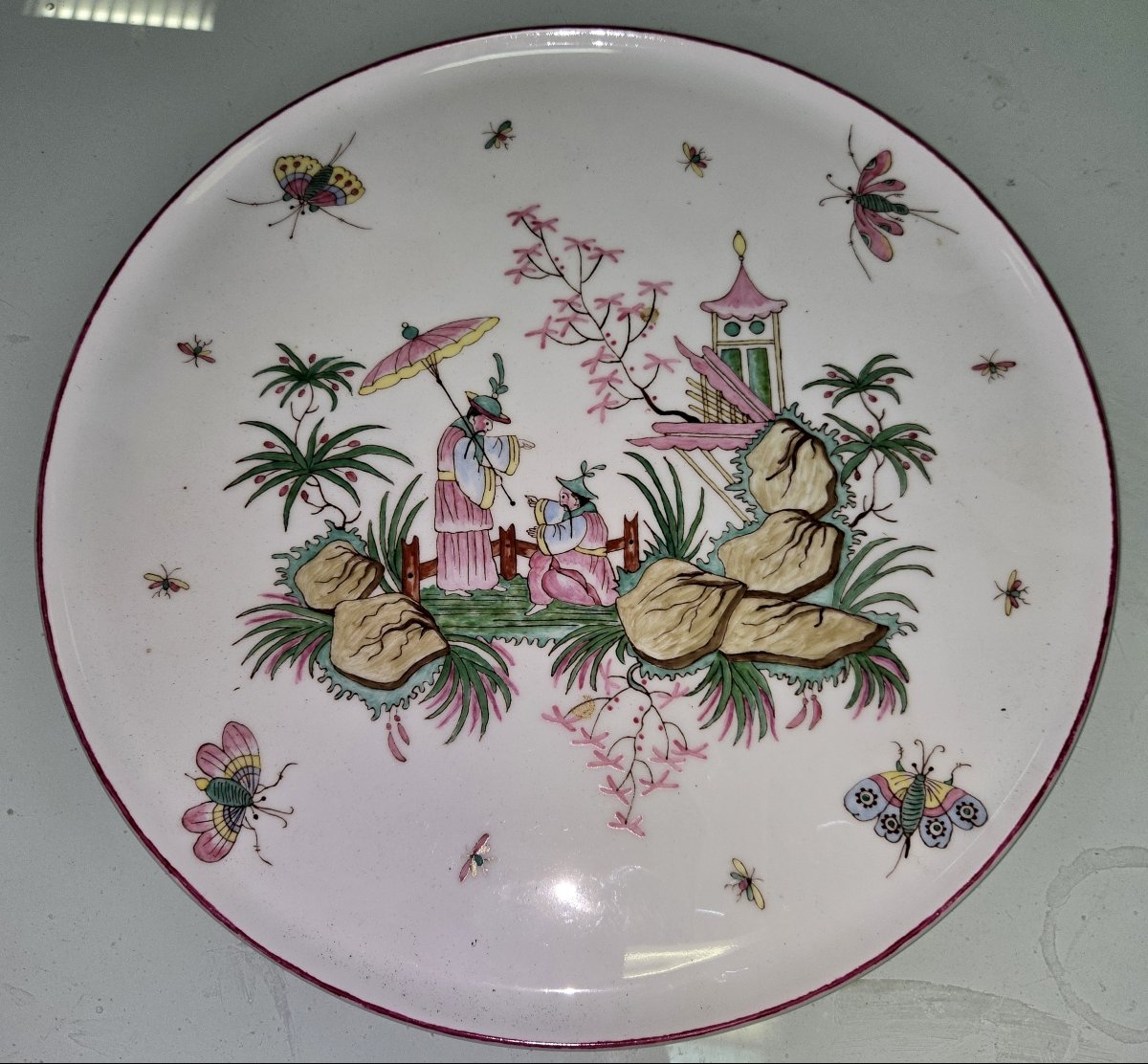 Large Ceramic Dish With Chinese Decorations-photo-1