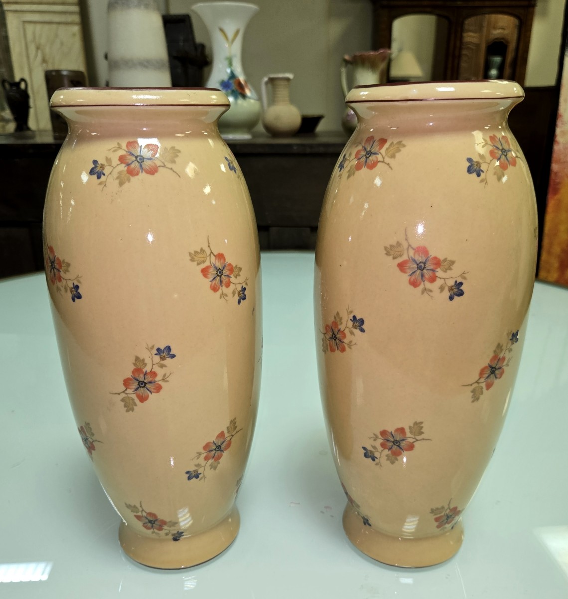 Paire de vases en ceramique d'aprés Jérome Massier