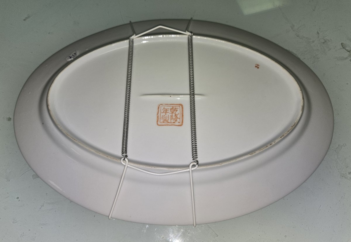 Luneville C. Boutet :  grand plat en faience décors Chinois-photo-4