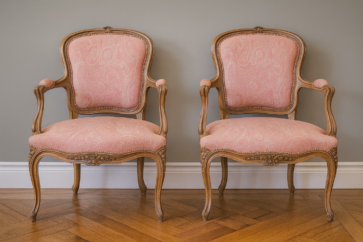 paire de fauteuils cabriolets style Louis XV