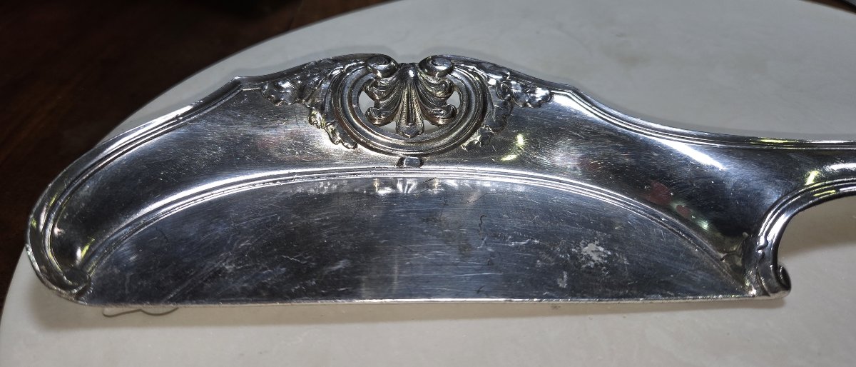 Gallia : pelle et ramasse miettes en métal argenté-photo-5