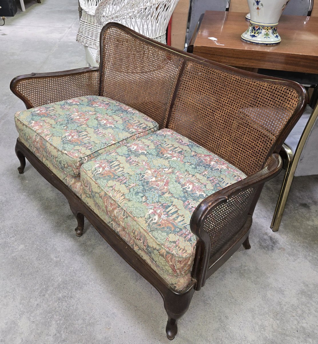 banquette anglaise en acajou époque début XXeme-photo-5