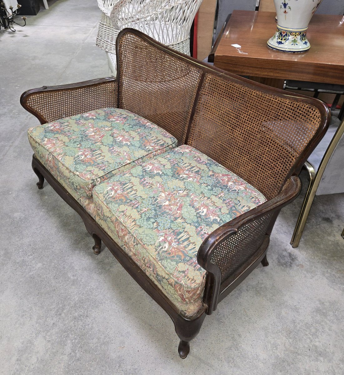 banquette anglaise en acajou époque début XXeme-photo-6