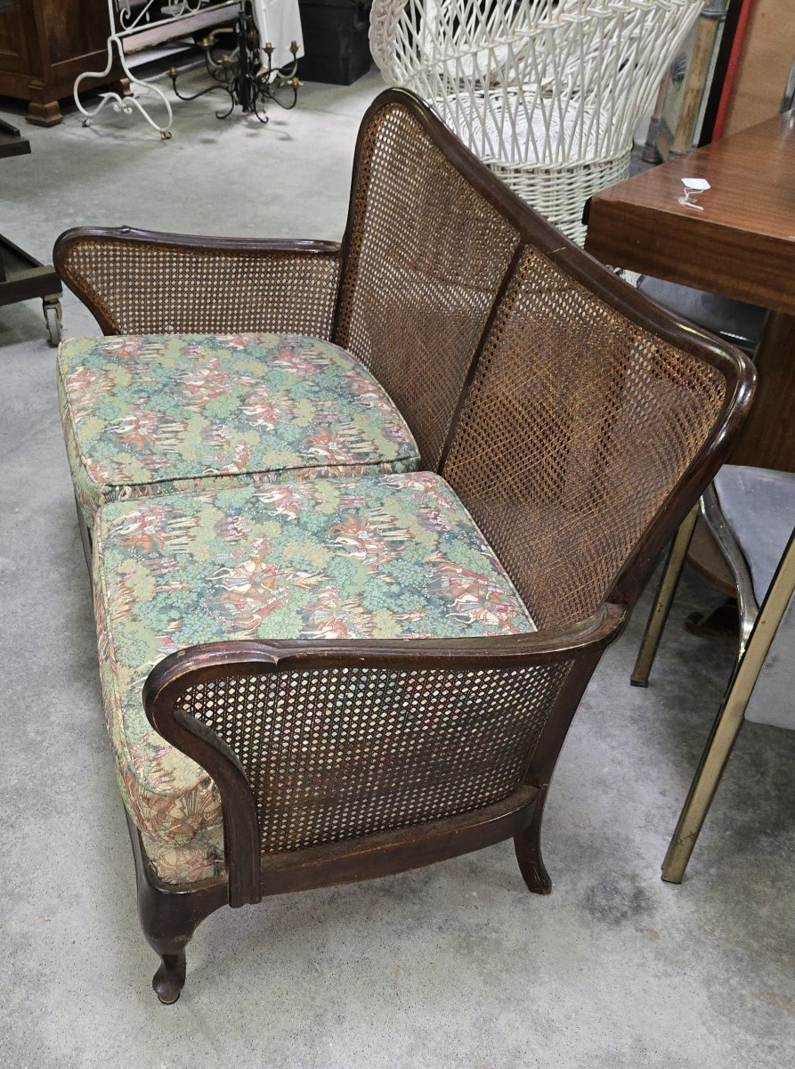banquette anglaise en acajou époque début XXeme-photo-7