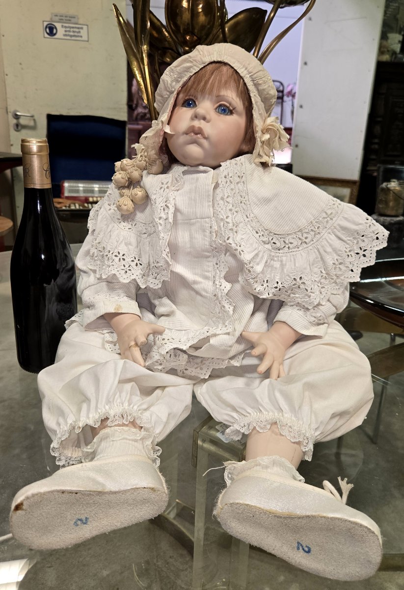 Large Porcelain Collectible Doll-photo-1