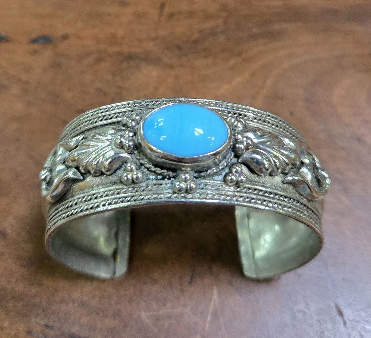 Berber Bracelet In Silver And Stone-photo-3