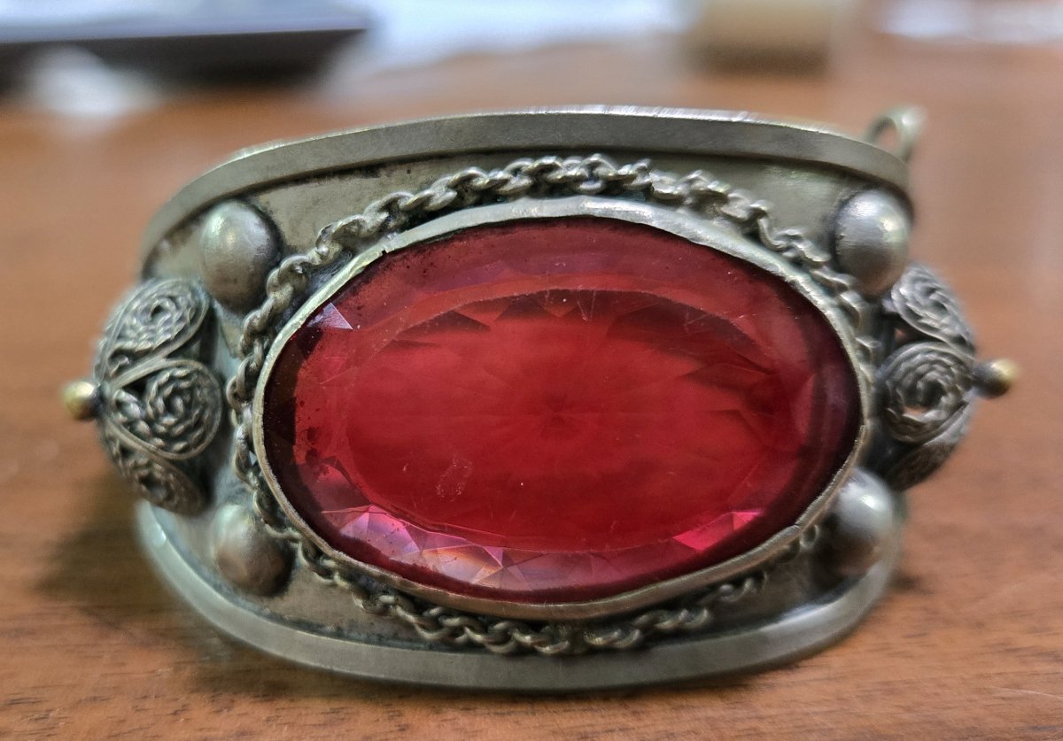 Berber Bracelet In Silver And Stone-photo-5