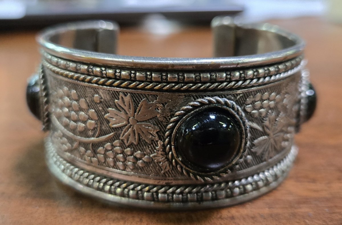 Berber Bracelet In Silver And Stone-photo-1