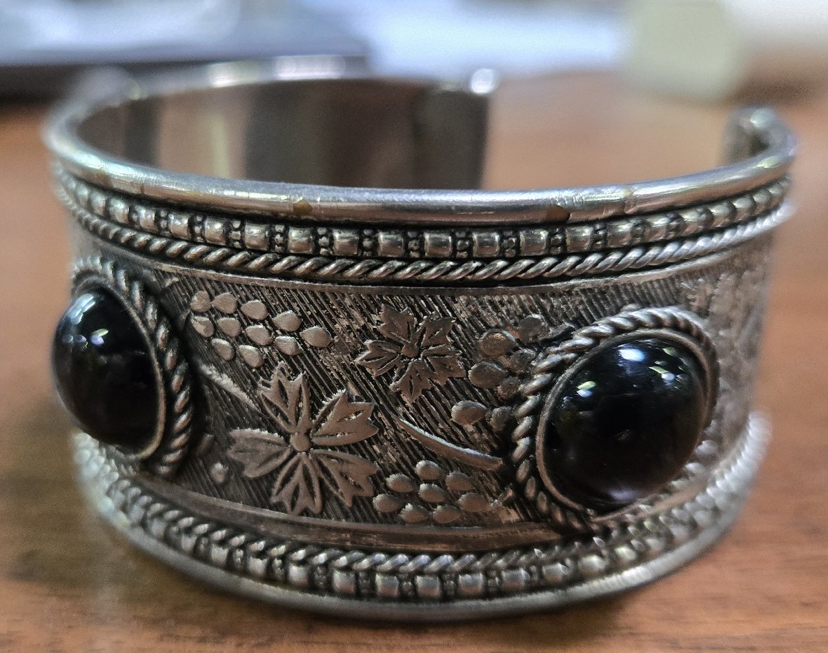 Berber Bracelet In Silver And Stone-photo-2