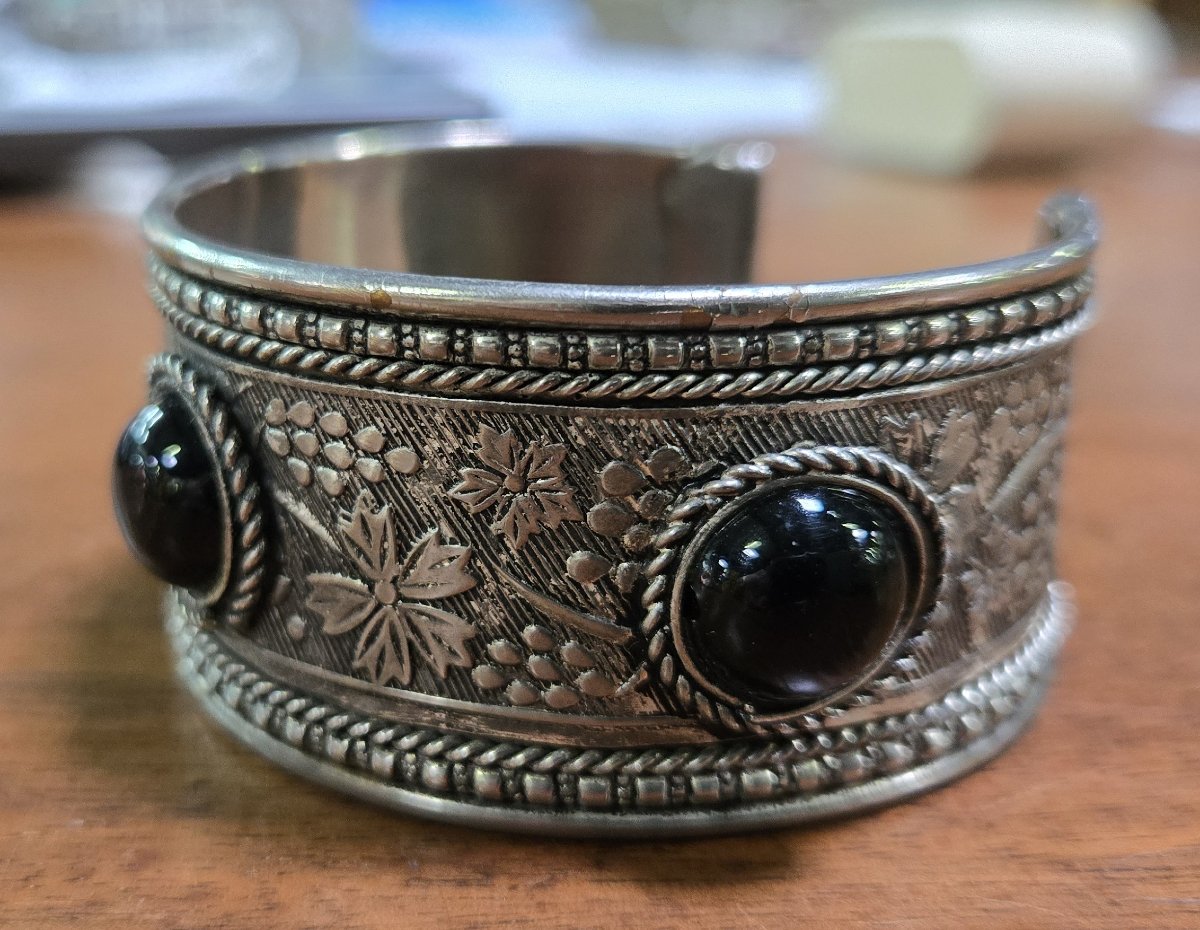 Berber Bracelet In Silver And Stone-photo-5