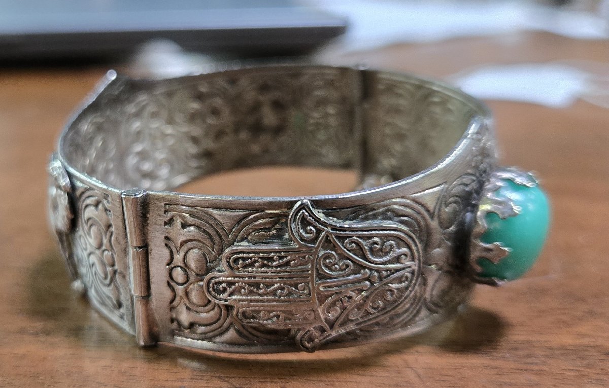 Berber Bracelet In Silver And Stone-photo-1