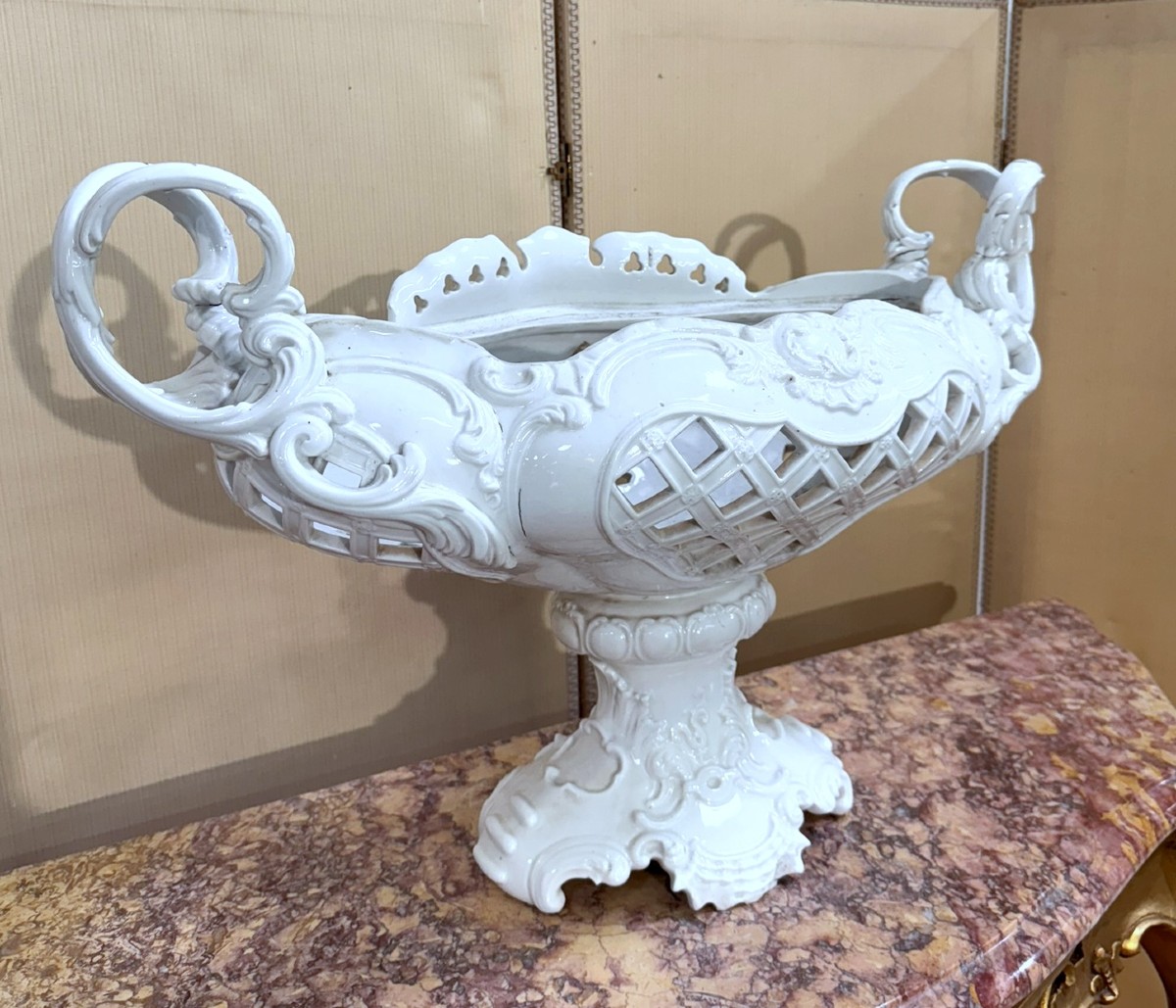 Huge Earthenware Table Centerpiece -photo-3