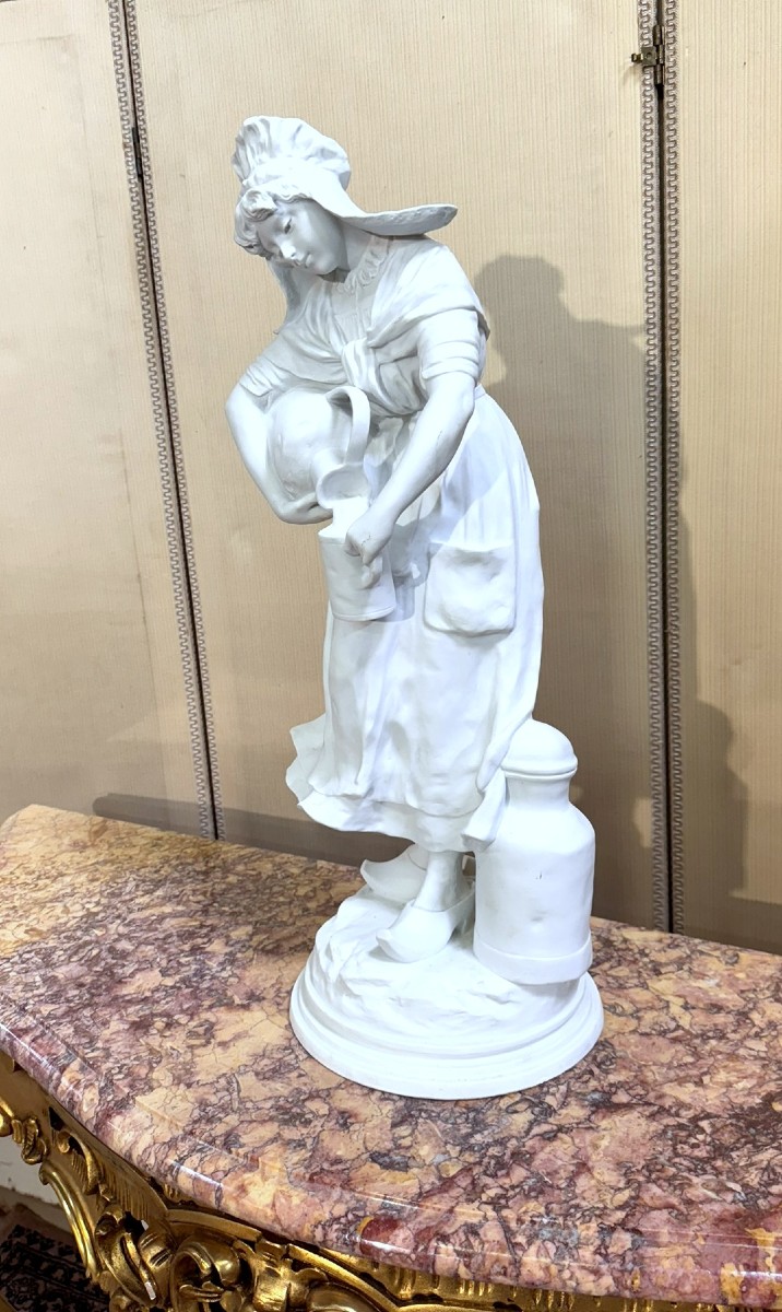 Mathurin Moreau: Very Large Subject In Biscuit / The Young Girl With The Jug-photo-2