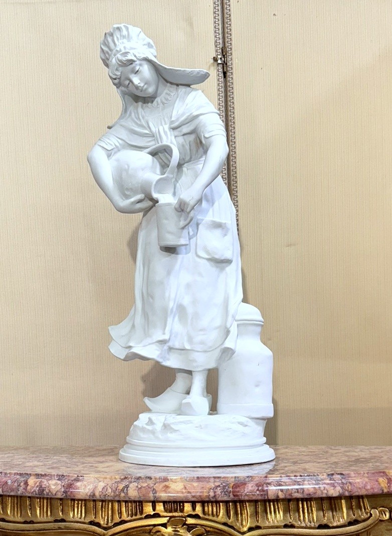 Mathurin Moreau: Very Large Subject In Biscuit / The Young Girl With The Jug