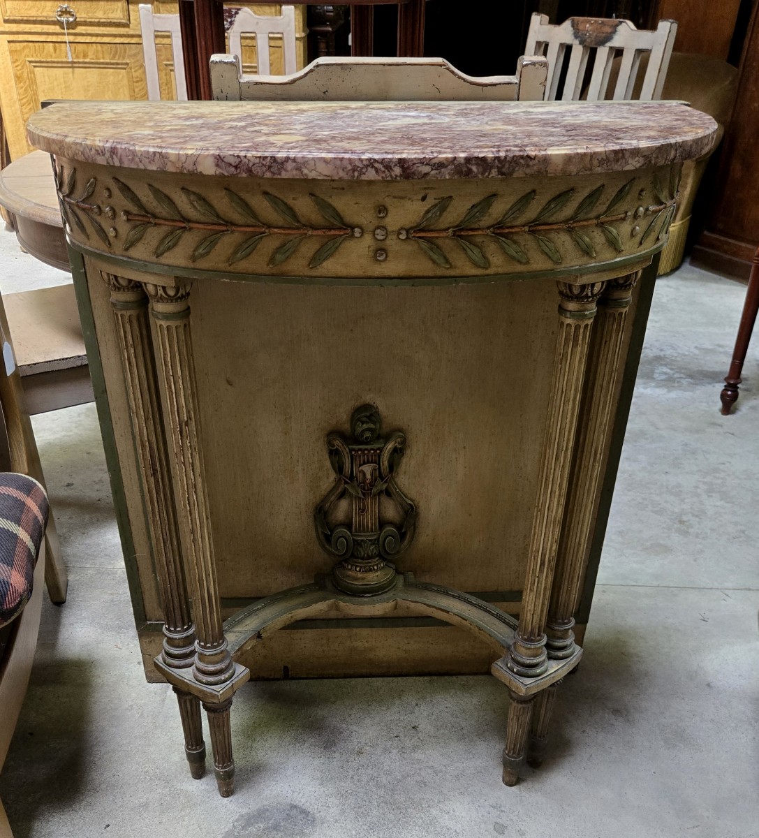 Louis XVI Style Wood Console, 19th Century