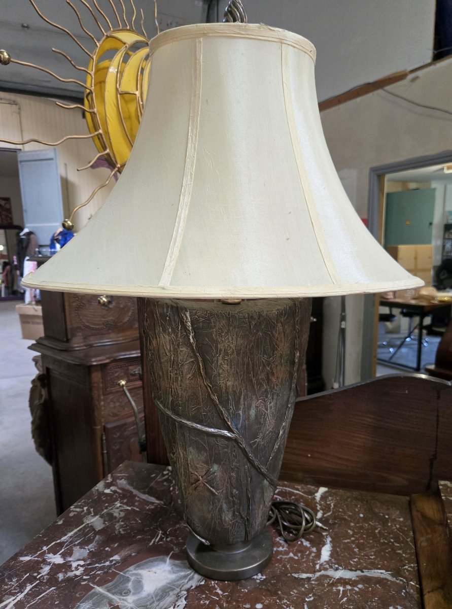 Trés grande lampe aux libellules style art Nouveau -photo-3