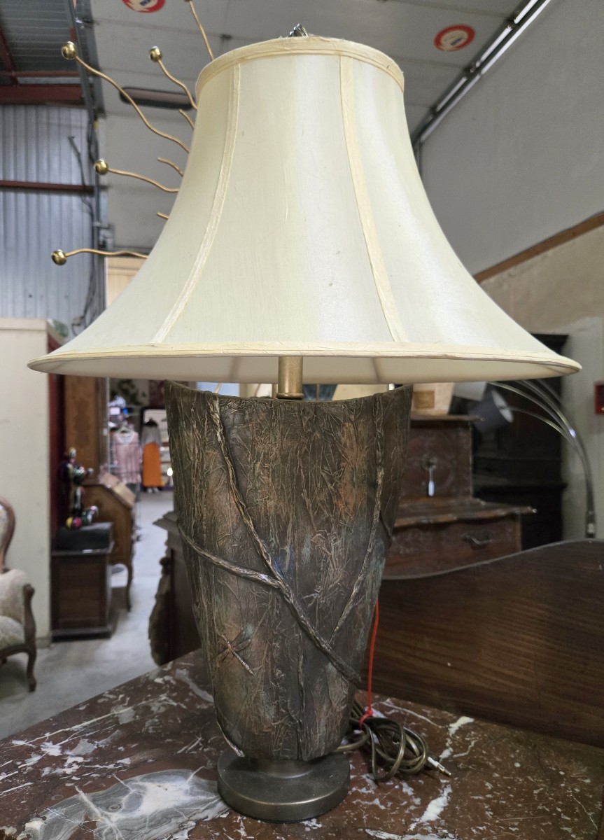Trés grande lampe aux libellules style art Nouveau 