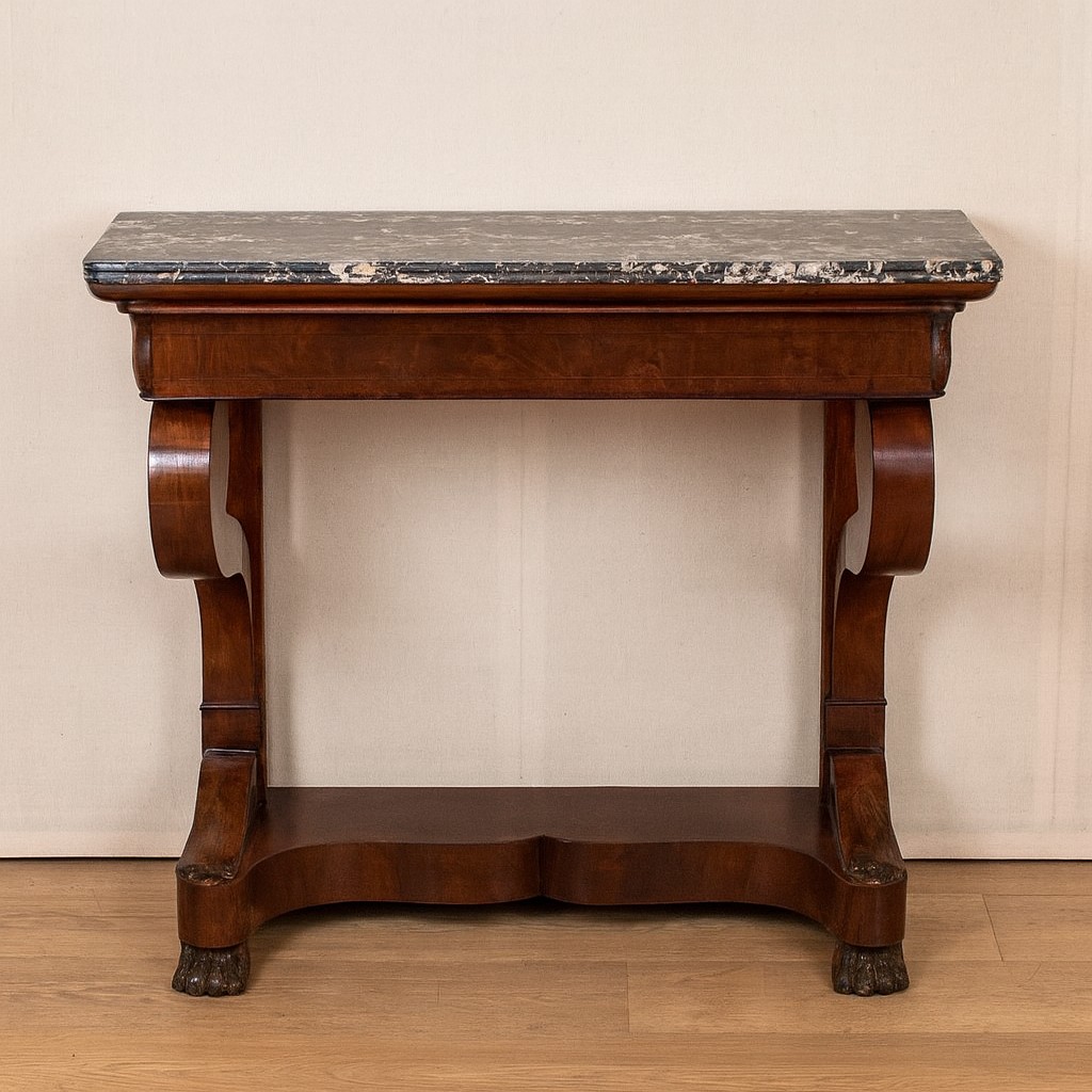Empire Period Console Table - Restoration In Mahogany