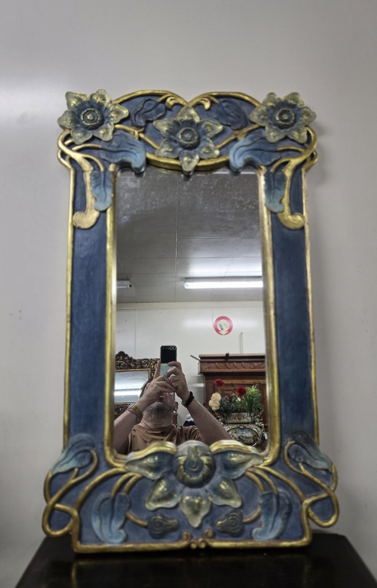 Art Nouveau Style Mirror Based On The Creations Of Mucha-photo-2