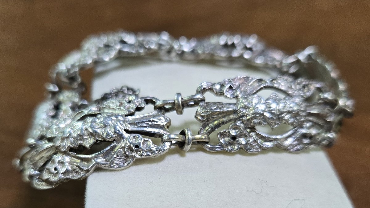 bracelet style etrusque en argent-photo-3