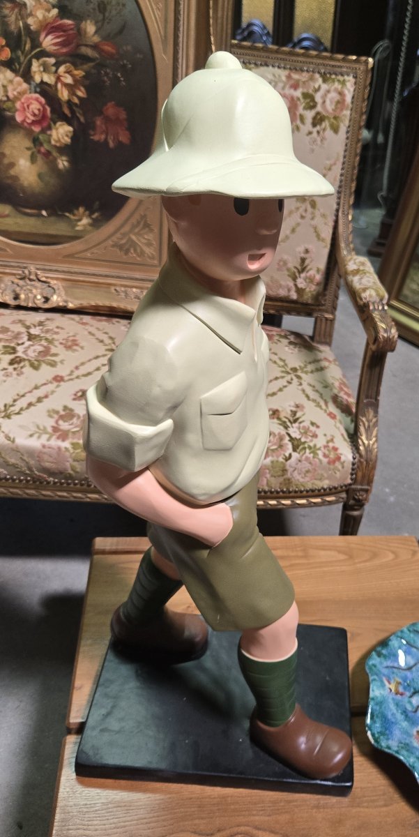 Very Large Resin Statue Of Tintin-photo-3