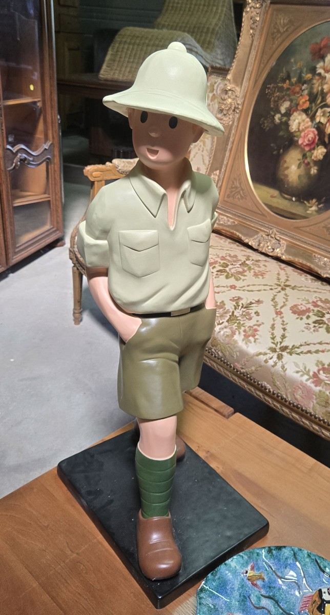 Very Large Resin Statue Of Tintin