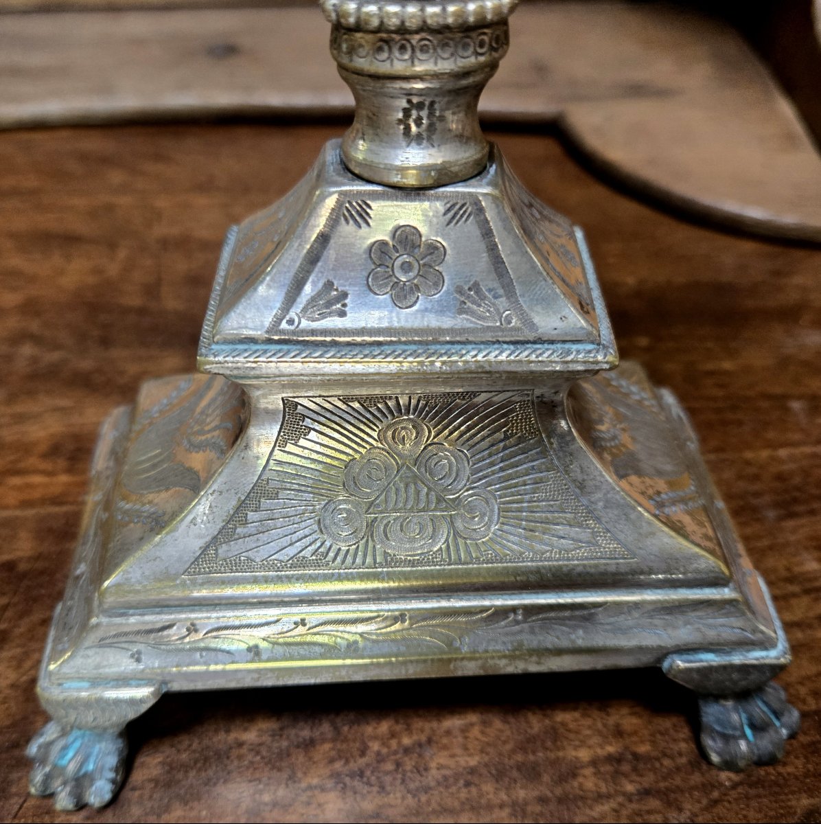 Neoclassical Style Chiseled Silver-plated Bronze Ostentation-photo-5