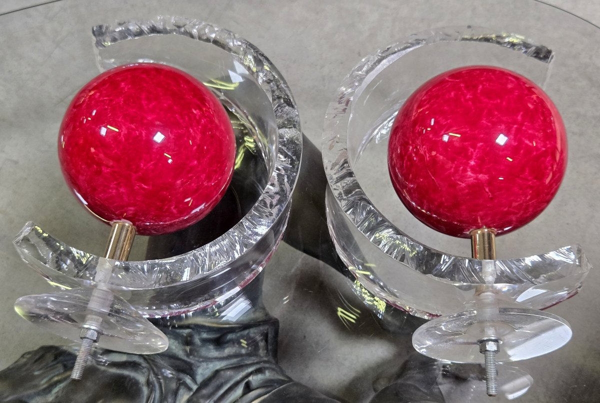 2 Modernist Design Balls That Were Used In An Apartment As Stair Balls-photo-2