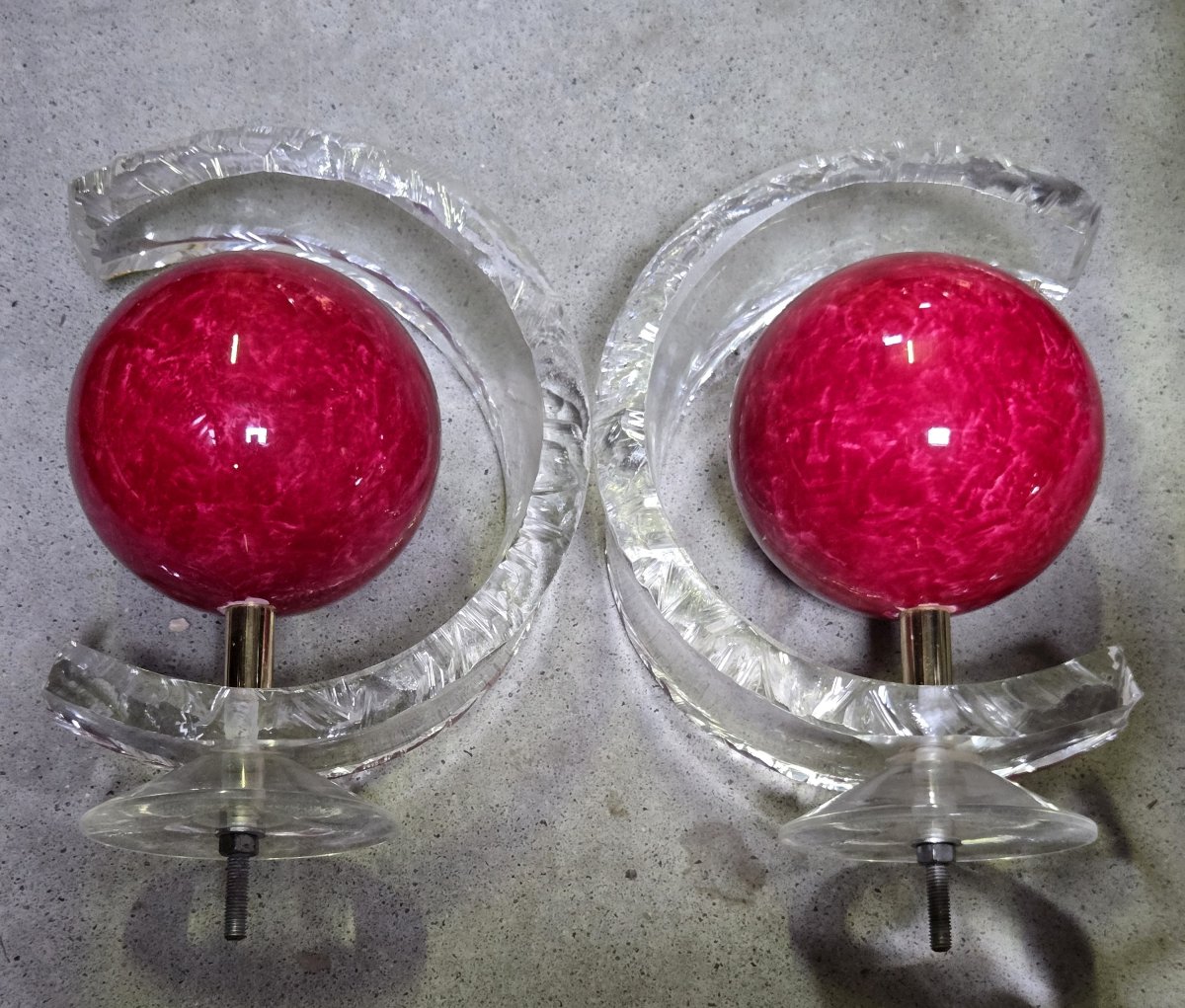 2 Modernist Design Balls That Were Used In An Apartment As Stair Balls-photo-4