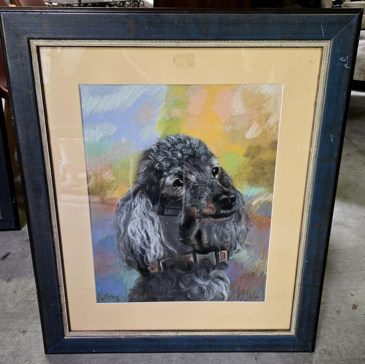 Guy Beraud 2007 : aquarelle au caniche