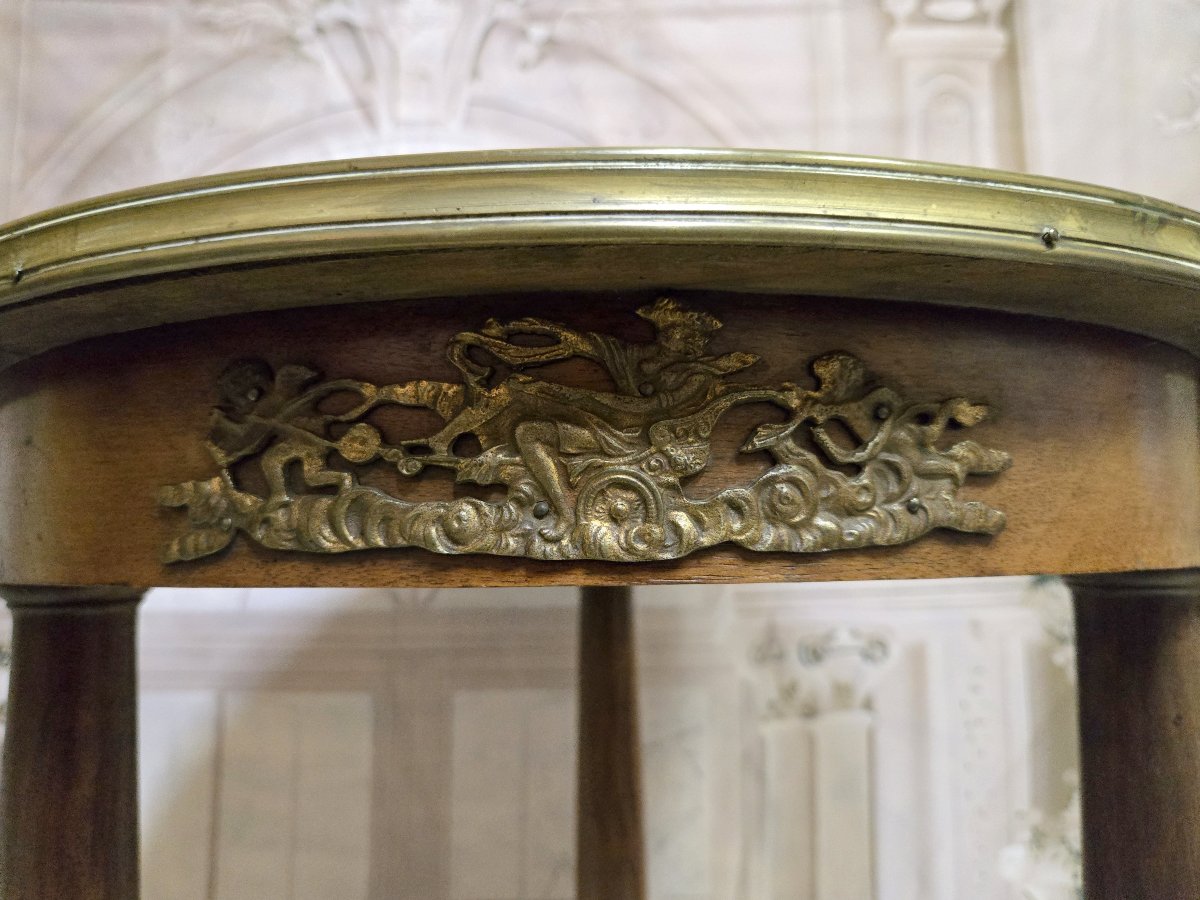Guéridon style Empire en acajou et bronzes dorés époque fin XIXeme-photo-3