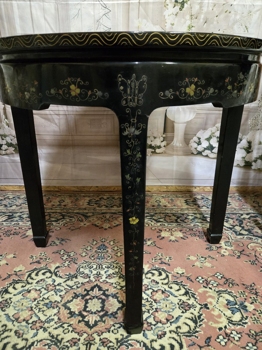 Asia 20th Century: Lacquered Side Table-photo-2